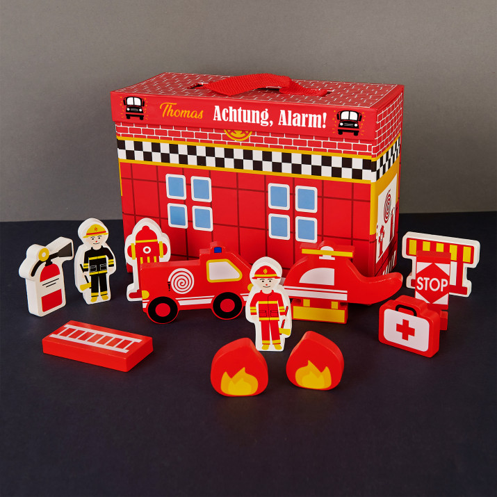 Achtung! Alarm! - Feuerwehr Set aus Holz